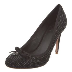 Tori Burch Elegant Black Studded Women's Heels
